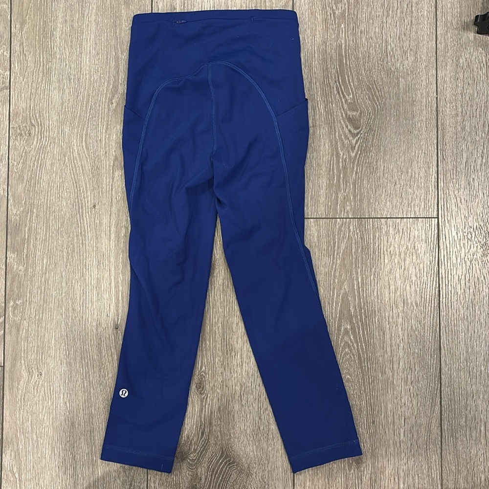 Lululemon Fast and Free Galactic Cobalt Leggings